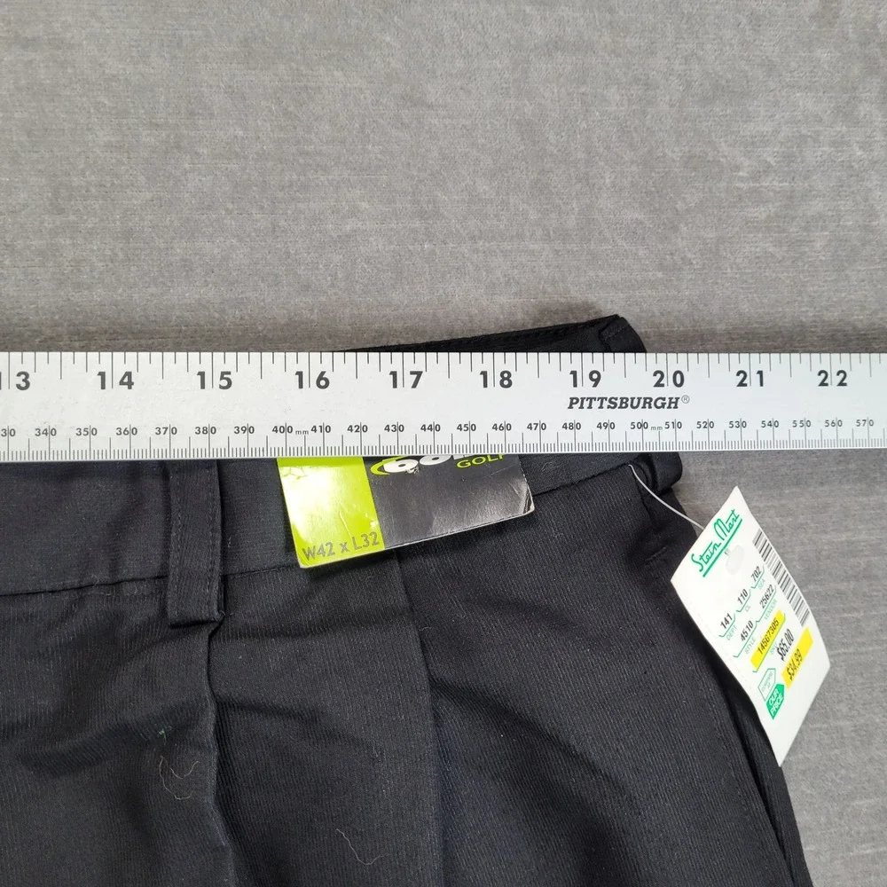 Bolle Golf Mens‎ Black Pleated Golf Pants 42x32 New